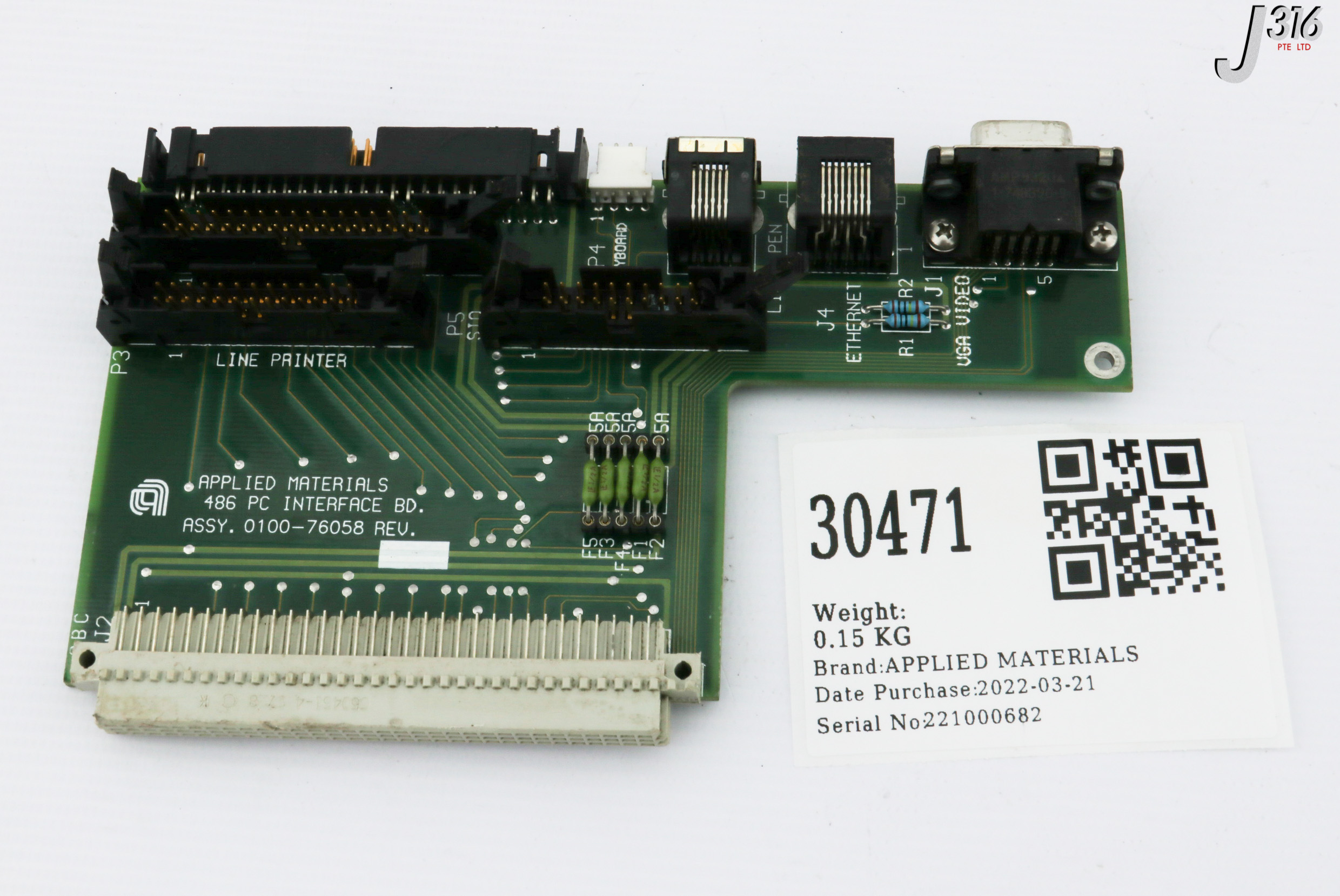 ロジック 30471 APPLIED MATERIALS PCB, 486 PC INTERFACE BD 0100-76058 | eBay